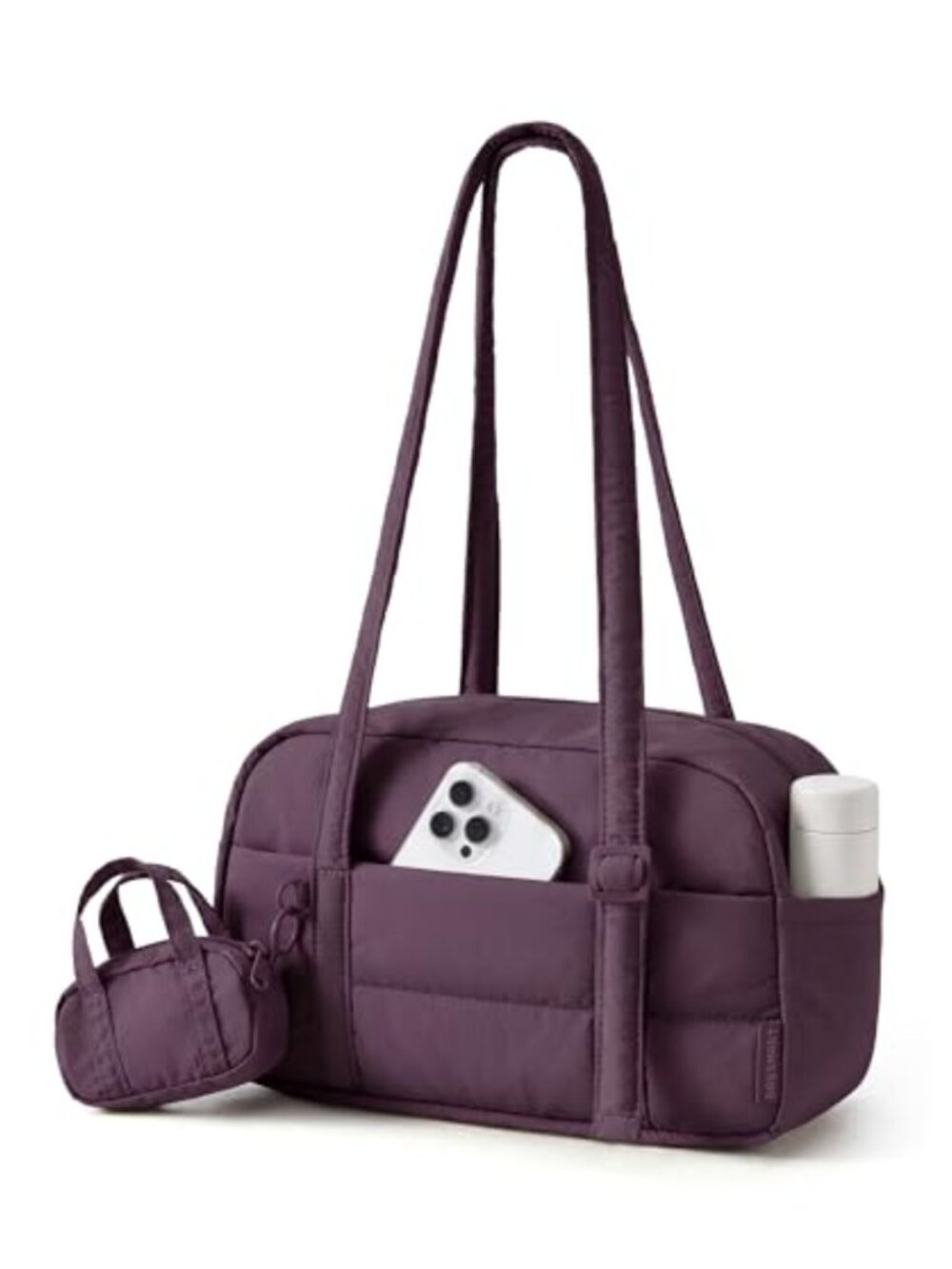 Quilted Puffer Hobo Shoulder Bag Small Tote Water-Resistant Travel
